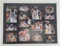 Lot of (2) 2009-10 & 2012-13 Minnesota Timberwolves Team Signed 17x22 Photos w/ Beckett LOA's