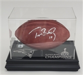 Tom Brady Autographed Super Bowl XLIX The Duke Football w/ Case Beckett LOA & Letter of Provenance