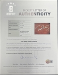 Tom Brady Autographed Super Bowl XLIX The Duke Football w/ Case Beckett LOA & Letter of Provenance