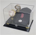 Kevin Youkilis Autographed 2007 World Series Baseball & Hat w/ Case