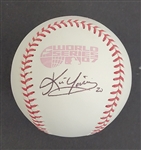 Kevin Youkilis Autographed 2007 World Series Baseball & Hat w/ Case