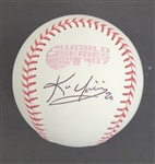 Kevin Youkilis Autographed 2007 World Series Baseball & Hat w/ Case
