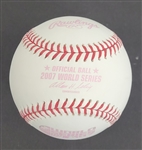 Kevin Youkilis Autographed 2007 World Series Baseball & Hat w/ Case
