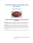 Tom Brady Autographed Super Bowl XLIX The Duke Football LE #1072/10000 w/ Beckett LOA & Letter of Provenance