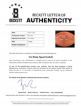 Tom Brady Autographed Super Bowl LV The Duke Football w/ Beckett LOA & Letter of Provenance