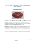 Tom Brady Autographed Super Bowl LV The Duke Football w/ Score Beckett LOA & Letter of Provenance