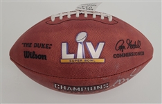 Tom Brady Autographed Super Bowl LV The Duke Football w/ Score Beckett LOA & Letter of Provenance