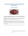 Tom Brady Autographed Super Bowl LV The Duke Football w/ Score Beckett LOA & Letter of Provenance
