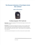 Tom Brady Autographed TB12 Hat w/ Beckett LOA & Letter of Provenance