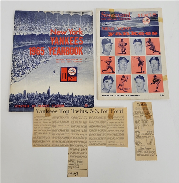 1965 New York Yankees Official Program & Yearbook