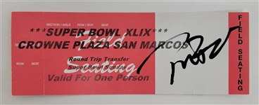 Tom Brady Autographed Super Bowl XLIX Transfer Ticket w/ Beckett LOA & Letter of Provenance