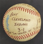 Bert Blyleven 1992 1st Win Final Season - Game Used Stat Baseball - May 30, 1992 - Angels vs Indians - Tied Tom Seaver in Strikeouts w/Blyleven Signed Letter of Provenance