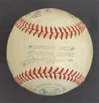 Bert Blyleven 1st Win of 1973 Season - Game Used Final Out Stat Baseball - April 6, 1973 - Twins vs Athletics - w/Blyleven Signed Letter of Provenance