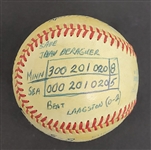 Bert Blyleven 1st Win of the 1987 Season Game Used Stat Baseball - April 12, 1987 - Twins vs Mariners - w/Blyleven Signed Letter of Provenance