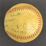 Bert Blyleven 1st Professional Shutout Rookie League 1969 Sarasota Twins Gulf Coast League Game Used Stat Baseball w/Blyleven Signed Letter of Provenance