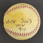 Bert Blyleven 3rd Career Win Game Used Final Out Stat Baseball June 27, 1970 Complete Game Twins vs White Sox w/Blyleven Signed Letter of Provenance