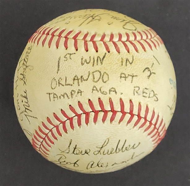 Bert Blyleven 1st Win with Orlando Twins 1969 Team Signed Baseball w/Blyleven Signed Letter of Provenance