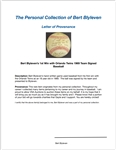 Bert Blyleven 1st Win with Orlando Twins 1969 Team Signed Baseball w/Blyleven Signed Letter of Provenance