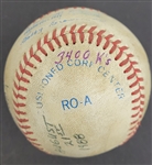 Bert Blyleven 3,400th Major League Strikeout Actual Game Used Stat Baseball 7th Pitcher All Time w/Blyleven Signed Letter of Provenance