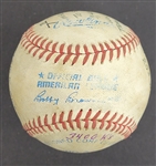 Bert Blyleven 3,400th Major League Strikeout Actual Game Used Stat Baseball 7th Pitcher All Time w/Blyleven Signed Letter of Provenance