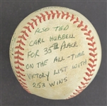 Bert Blyleven 3,400th Major League Strikeout Actual Game Used Stat Baseball 7th Pitcher All Time w/Blyleven Signed Letter of Provenance
