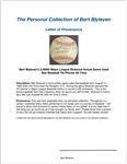 Bert Blyleven 3,400th Major League Strikeout Actual Game Used Stat Baseball 7th Pitcher All Time w/Blyleven Signed Letter of Provenance