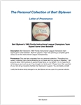 Bert Blyleven 1969 Florida Instructional League Champions Team Signed Game Used Baseball w/Blyleven Signed Letter of Provenance
