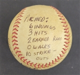 Bert Blyleven 17th Win Final of 1972 Season Minnesota Twins Game Used Stat Baseball w/Blyleven Signed Letter of Provenance