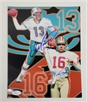 Dan Marino & Joe Montana Dual Autographed 8x10 Photo JSA