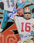 Dan Marino & Joe Montana Dual Autographed 8x10 Photo JSA