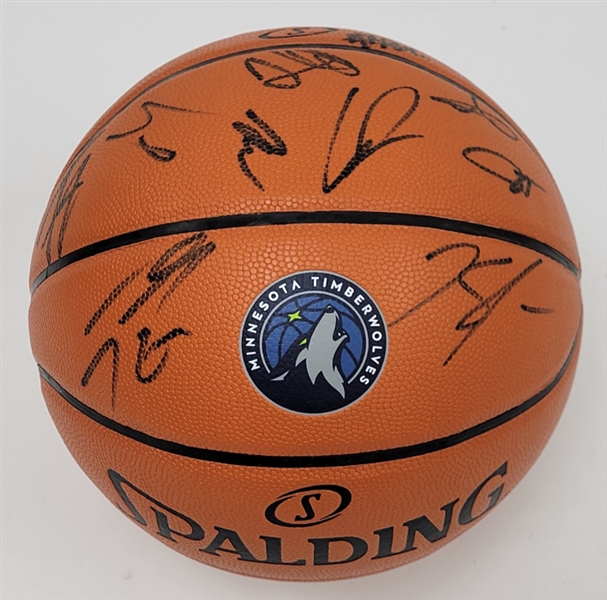 2016-17 Minnesota Timberwolves Team Signed Basketball w/ Towns Beckett LOA