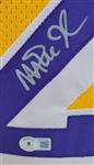 Magic Johnson Autographed Custom Jersey Beckett