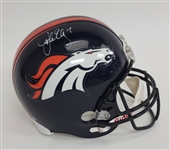 John Elway Autographed Denver Broncos Full Size Replica Helmet Beckett