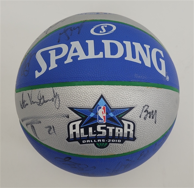 2010 NBA All-Stars & Coach Autographed Basketball w/ Kevin Durant Tim Duncan Dwyane Wade & Kevin Garnett NBA LOA & Beckett LOA