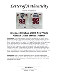 Michael Strahan 2003 New York Giants Game Issued Jersey w/ Dave Miedema LOA