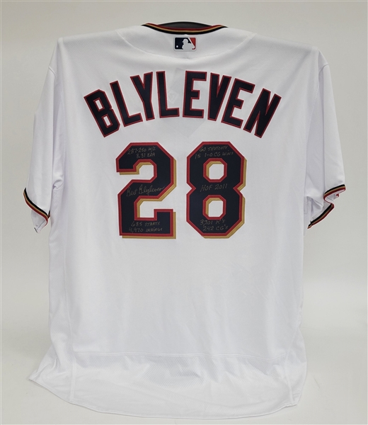 Bert Blyleven Signed Majestic Authentic Minnesota Twins Jersey with 9 Career Inscribed Stats w/Blyleven Signed Letter of Provenance