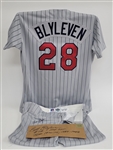 Bert Blyleven 1993 Road Uniform Set 1 Minnesota Twins Team Issued Jersey and Pants Last Uniform Issued to Him w/Blyleven Signed Letter of Provenance