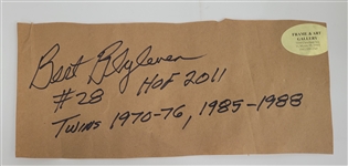 Bert Blyleven 1993 Road Uniform Set 1 Minnesota Twins Team Issued Jersey and Pants Last Uniform Issued to Him w/Blyleven Signed Letter of Provenance