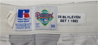 Bert Blyleven 1993 Road Uniform Set 1 Minnesota Twins Team Issued Jersey and Pants Last Uniform Issued to Him w/Blyleven Signed Letter of Provenance