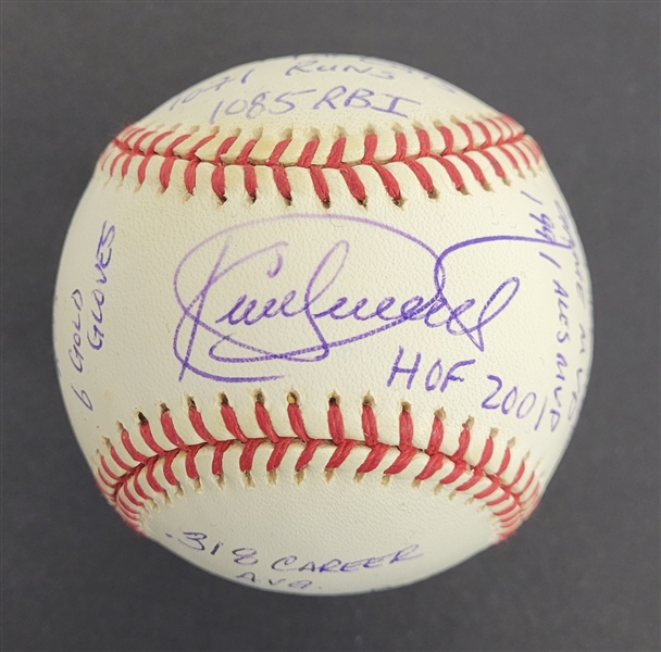 Kirby Puckett Autographed Stat Baseball LE #41/1000