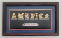 1996 Centennial Olympic Games Framed "America" Pin Set LE #737/1996