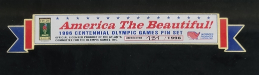 1996 Centennial Olympic Games Framed America Pin Set LE #737/1996