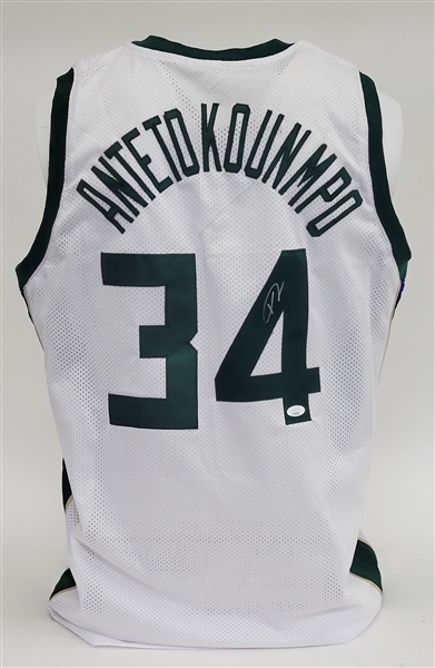 Giannis Antetokounmpo Autographed Custom Jersey JSA