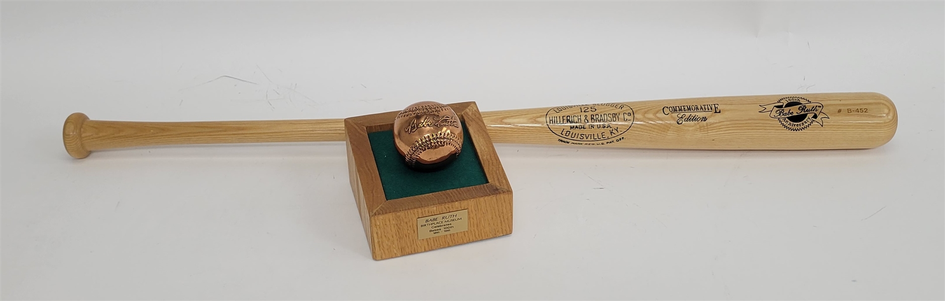 Babe Ruth 100th Anniversary Commemorative Bat & Baseball