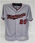 Eddie Rosario 2017 Minnesota Twins Game Issued & Autographed Postseason Jersey MLB