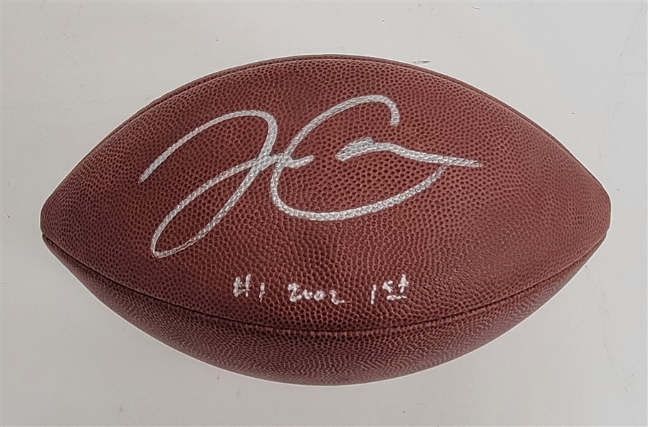 David Carr 2002 Game Used Autographed & Inscribed Football TriStar
