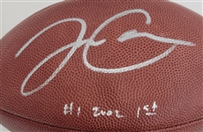 David Carr 2002 Game Used Autographed & Inscribed Football TriStar