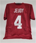 Jerry Jeudy Autographed Custom College Jersey JSA