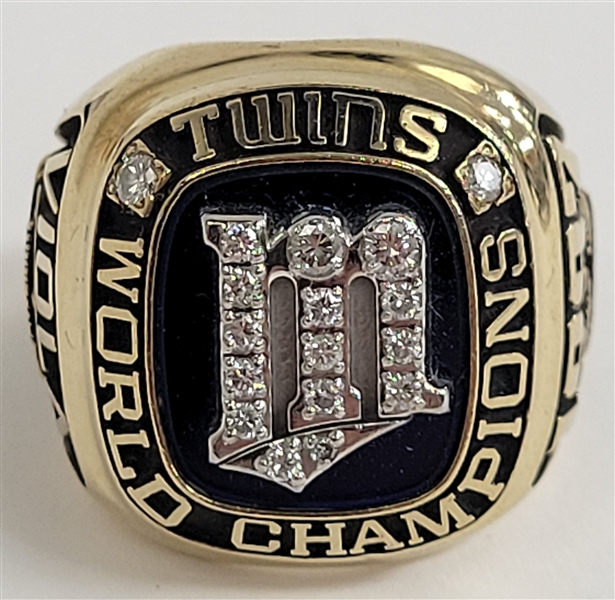 Frank Viola 1987 Minnesota Twins World Series 10K Gold & Diamond Ring