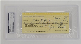 James Stewart Signed & Encapsulated Check PSA/DNA
